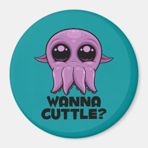 Wanna Cuttle Niedlicher Cartoon Cuttlefish Magnet