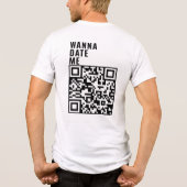 Wanna Date me Custom QR Code Scan Ich habe sein Ge Tri-Blend Shirt (Rückseite)