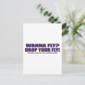 Wanna-Fly Postkarte (Stehend Vorderseite)