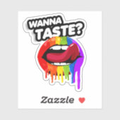WANNA GESTASTET DEN RAINBOW AUFKLEBER (Blatt)