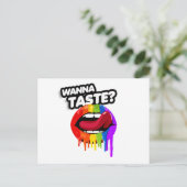 WANNA GESTASTET DEN RAINBOW POSTKARTE (Stehend Vorderseite)