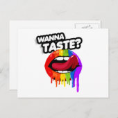 WANNA GESTASTET DEN RAINBOW POSTKARTE (Vorne/Hinten)