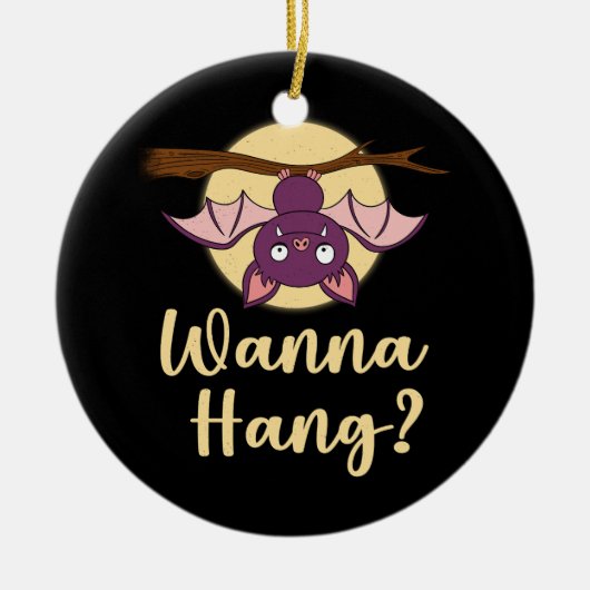 Wanna Hang Tierfreunde Baden Rund um die Ecke Keramik Ornament (Vorne)