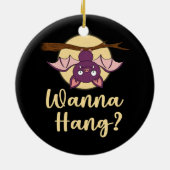 Wanna Hang Tierfreunde Baden Rund um die Ecke Keramik Ornament (Hinten)