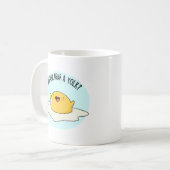 Wanna Hear A Yolk Funny Egg Joke Pub Kaffeetasse (Vorderseite Links)