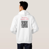 Wanna heiraten mich QR-Code auf der Rückseite Funn Hoodie (Schwarz voll)