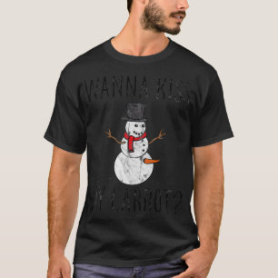 Wanna Kiss My Carrot Naughty Snowman T-Shirt
