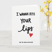 Wanna Kiss Your Other Lips Card Karte (Gelbe Blume)