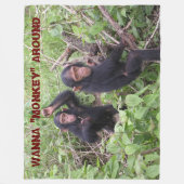 WANNA "MONKEY" RUND FLEECEDECKE (Vorderseite)