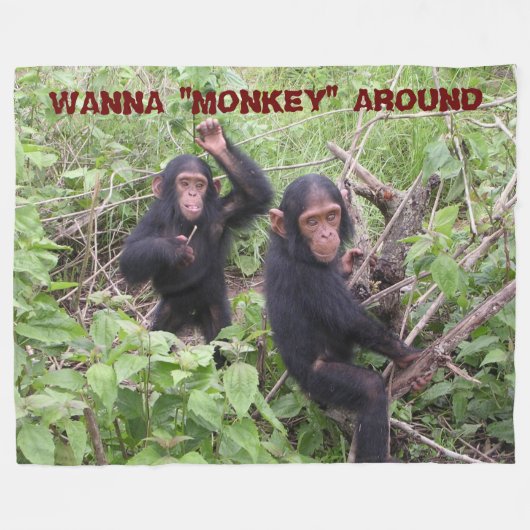 WANNA "MONKEY" RUND FLEECEDECKE (Vorderseite (Horizontal))