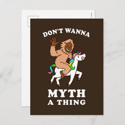Wanna Myth A Thing nicht Postkarte (Vorne/Hinten)
