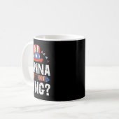 Wanna NG 4. Juli Funny Fireworks Patriotic Ame Kaffeetasse (Vorderseite Links)
