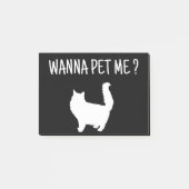 Wanna Pet Me Cat Post-it Klebezettel (Vorderseite)