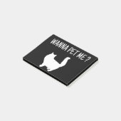 Wanna Pet Me Cat Post-it Klebezettel (angewinkelt)