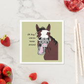 Wanna Pferd Rund um Funny Pferd Zitat oder Sprichw Serviette (Beispiel)