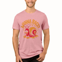Wanna Race? Funny Ironic Snail Graphic T-Shirt