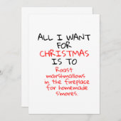 WANNA ROAST MARSHMALLOWS IM KAMIN SAVE THE DATE (Vorne/Hinten)