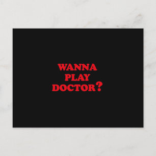 WANNA SPIELT ARZT? POSTKARTE