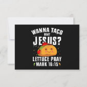 Wanna Taco Bout Jesus Cinco de Mayo Christlich Dankeskarte (Vorderseite)