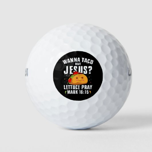 Wanna Taco Bout Jesus Cinco de Mayo Christlich Golfball (Vorderseite)