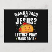 Wanna Taco Bout Jesus Cinco de Mayo Christlich Postkarte (Vorderseite)