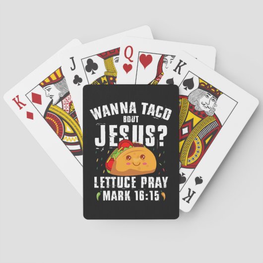 Wanna Taco Bout Jesus Cinco de Mayo Christlich Spielkarten (Rückseite)