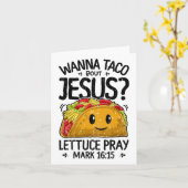 Wanna Taco Bout Jesus Cinco De Mayo Women Men Chri Karte (Gelbe Blume)