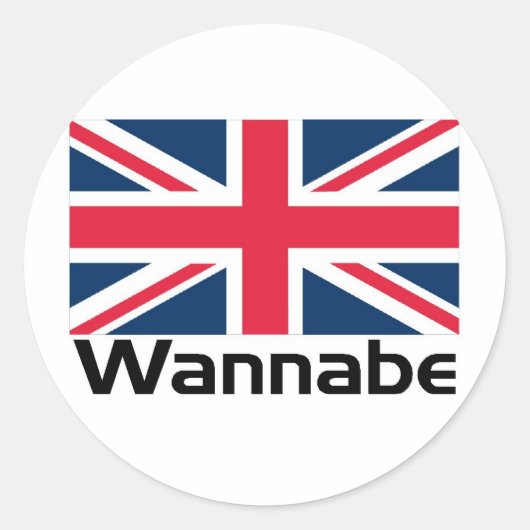 Wannabe - UK Runder Aufkleber (Vorderseite)