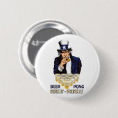 Wanne es Getränk es Abe Lincoln Button (Vorne & Hinten)