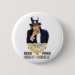 Wanne es Getränk es Abe Lincoln Button
