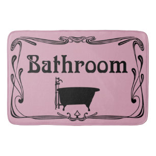Wanne-Rosaschwarzes des Bademattenbadezimmers Badematte