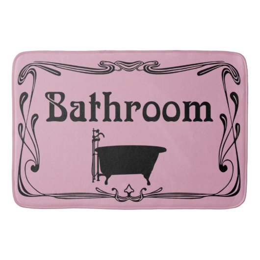 Wanne-Rosaschwarzes des Bademattenbadezimmers Badematte (Vorderseite)