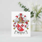 Wanner-Familienwappen Postkarte (Stehend Vorderseite)