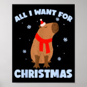 Want For Christmas Is Capy _ Christmas Capybara Sa Poster (Vorne)