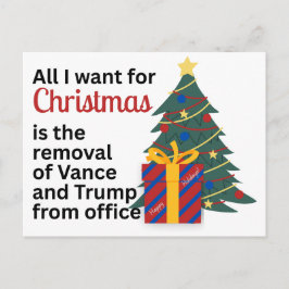 Want Impeachment Removal for Christmas Anti-Trump Feiertagspostkarte