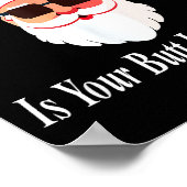 Want Your Butt Christmas Funny Naughty Dirty Raunc Poster (Ecke)