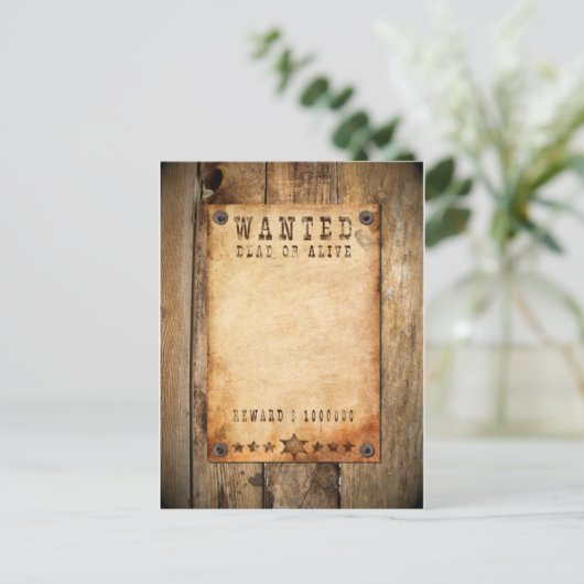 Wanted 01 postkarte (Stehend Vorderseite)