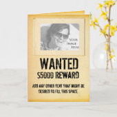 WANTED - Greeting Card Karte (Gelbe Blume)