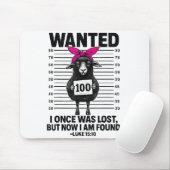 Wanted I Once Was Lost Funny Sheep Quotes Jesus Ch Mousepad (Mit Mouse)