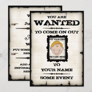 Wanted Poster Event-Einladungen Einladung
