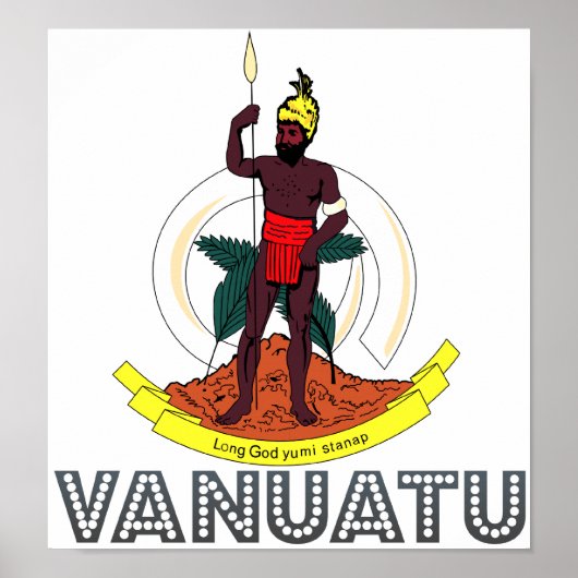 Wanuatu-Wappen Poster (Vorne)