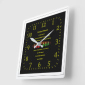 Wanzaa Principles Square Wall Clock 23 Quadratische Wanduhr (Winkel)