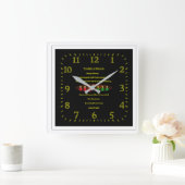 Wanzaa Principles Square Wall Clock 23 Quadratische Wanduhr (Zuhause)