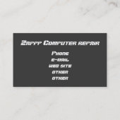 Wanze auf System ~ Geschäfts-Karte Visitenkarte (Rückseite)