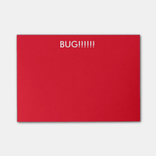 Wanze!!!! Klebrige Anmerkungen Post-it Klebezettel