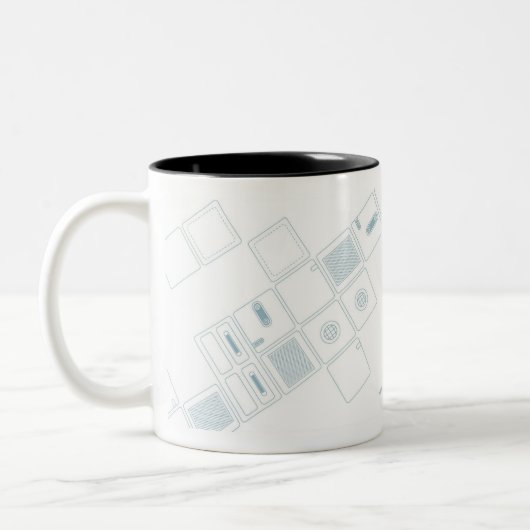 WANZE Modul-Tasse - besonders angefertigt Zweifarbige Tasse (Links)