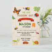 Wanzen-Geburtstags-Einladung Einladung (Stehend Vorderseite)