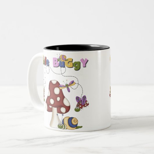 Wanzen gegangene Buggy Zweifarbige Tasse (Vorderseite Links)