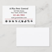 Wanzen-Grenze, Plage-Kontrolle Visitenkarte (Vorne/Hinten)