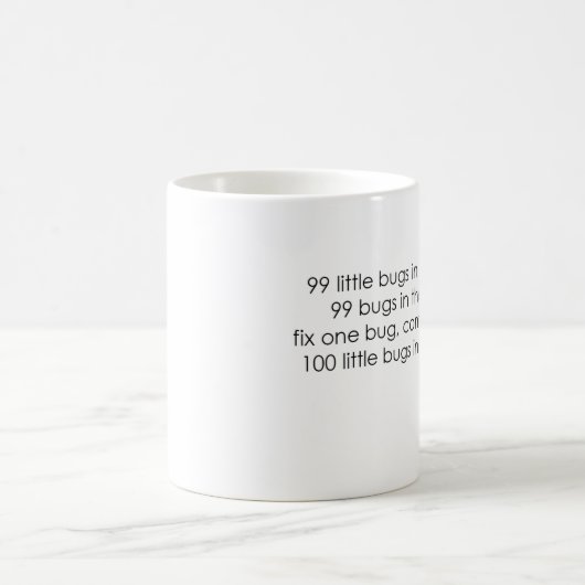 Wanzen in der Code-Tasse Kaffeetasse (Mittel)